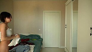 skinny brunette teen tries on tight skirts miniskirts dresses showing off big natural tits pussy cameltoe and tattoos homemade 😍👗