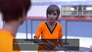 Redhead shaves pussy fingering in prison tease part one