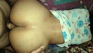 Curvy Latina Bent Over Quietly in Homemade Doggystyle with Visitors Nearby