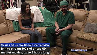 Dr Tampa Gives Neighbor Aria Nicole Her First Intense Gyno Exam