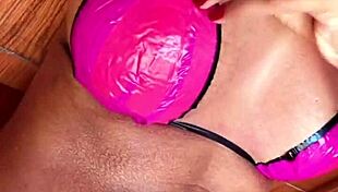 hot string bikini teen teases her wet pussy up close