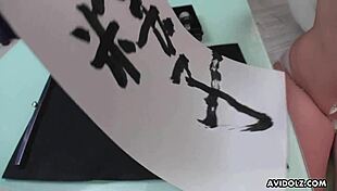 Japanese babe Renka Shimizu slurps cock hungrily in uncensored JAV