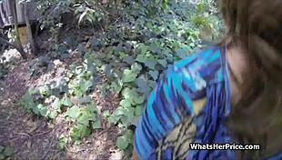 Curly Busty Redhead Teen Picked Up Outdoors Fucked Hardcore for Cash