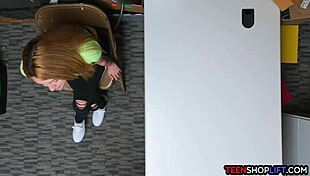Teen Shoplifter Begs For Security Guard's Hard Cock Punishment!