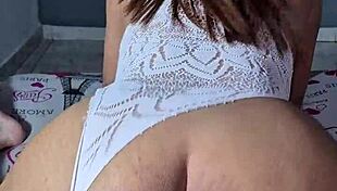 Her Huge Natural Tits Bounce on My Face While She Rides My Cock Doggystyle