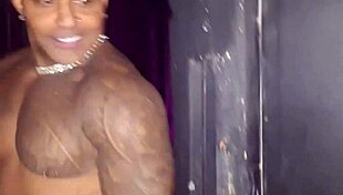 milf danni cardillo sucks glory hole cock then rides it deep in booth