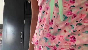 Spy Cam Catches Innocent Pajama Girl Flashing Curvy Tits And Pussy Secrets