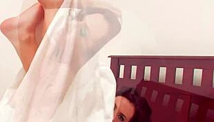 Jayden jaymes teases fingers her tight pussy and big tits solo