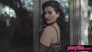 busty brunette milf rips clothes bares hairy pussy ass