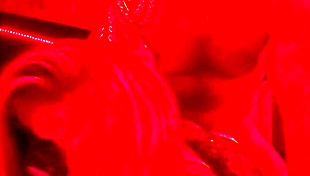 Amateur housewife slut shakes big ass in fishnets licks dirty close up