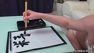 Japanese babe Renka Shimizu slurps cock hungrily in uncensored JAV