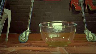 dominatrix mistress april pees fresh warm outdoors on toilet