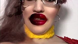 Goddess in glasses demands cash before you worship