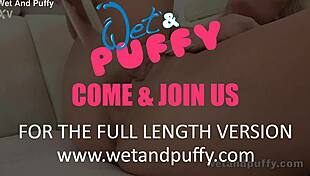 Hot blonde rams glass dildo deep for swollen pussy orgasm close-up!