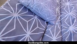 Desperate skinny teen stepdaughter rides stepdad's cock for cash in every position.