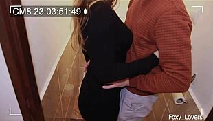 damn my hot wife sneaks off to toilet for stranger's rough creampie