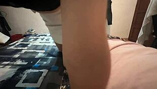 horny neighbor bends over for quick homemade pussy pounding