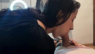 horny neighbor bends over for quick homemade pussy pounding