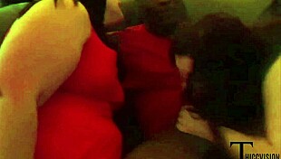 😈 bbw ebony milf hosts wild christmas orgy deepthroating bbc and taking creampies 🍆💦