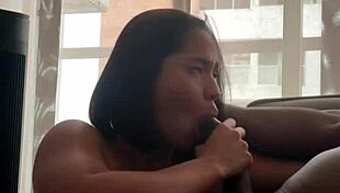 stepdad's huge cock stuffs my tight 18+ mouth deepthroat amateur couple blowjob!