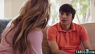 Stepson Craves Petite Blonde Milf Stepmom Pristine Edge's Tight Pussy and Titty Fuck! 🔥🍆