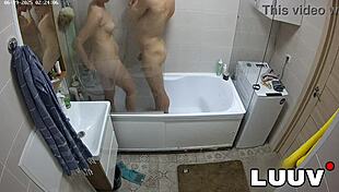 Luuv Esteban And Foxy Shower Flaunting Her Nice Natural Tits