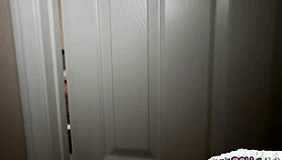 Enby slut caught by stepdad mid masturbation turns into rough pounding