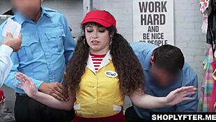 Security Staff Rip Clothes Off Petite Latina Teen And Gangbang Her Tight Body!