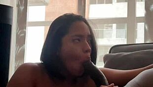 stepdad's huge cock stuffs my tight 18+ mouth deepthroat amateur couple blowjob!