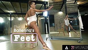 I can't resist hot ballerina eveline dellai's feet making my cock cum after deepthroat riding