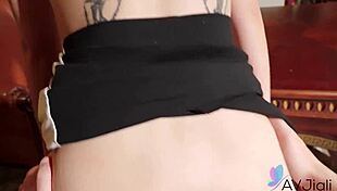 that chinese teen with tiny tits bends over begging for hard cock in her shaved wet pussy