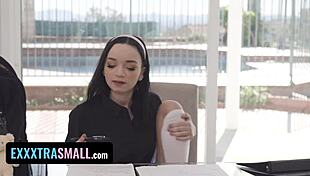 Mad Tutor Spanks Bratty Student Selina Imai Then Fucks Her Rough on Sofa