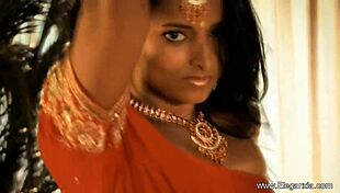 brunette asian milf girlfriend dances erotic solo dreams with indian flair