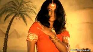 brunette asian milf girlfriend dances erotic solo dreams with indian flair