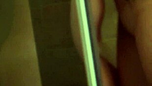 Lesbians Scissor After Yoga Shower Kiss