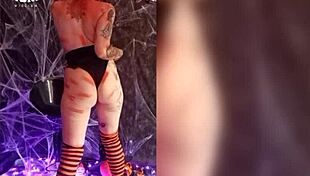 Caught My Sister-in-Law's Steamy Halloween Performance on Hidden Cam