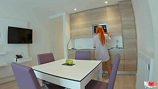 Hot stepmom sucks my dick hard then takes full anal creampie early morning!