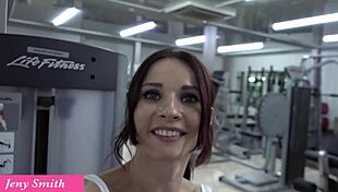 jeny smith caught flashing naked ass and legs poolside gym tease!