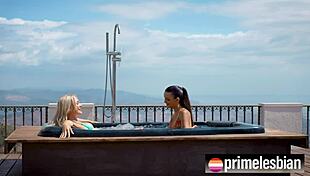 wanna watch us cum hard in hottub? angie lynx ohana petite lesbian lick squirt 18+ 🔥🛁💦