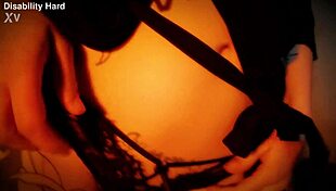 nemesi's teasing striptease rips clothes off natural tits