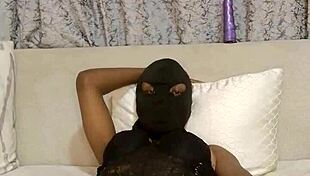 curvy ebony babe's tight pussy gets sensual solo fingering