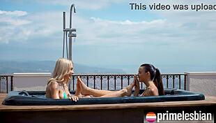wanna watch us cum hard in hottub? angie lynx ohana petite lesbian lick squirt 18+ 🔥🛁💦