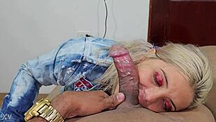 blonde mari licks sucks cock like a pro fuck doll for cash