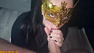 millie fox gulps her biggest thick white load