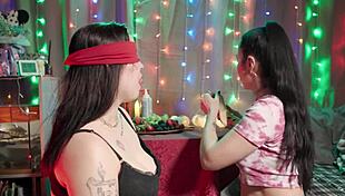 she tricked me into that taste game sucking her man's huge cock