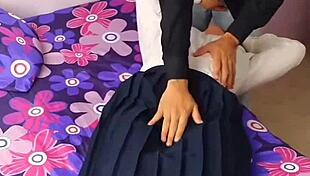 Morrita mexicana gives pussy mouth n swallows my hot load