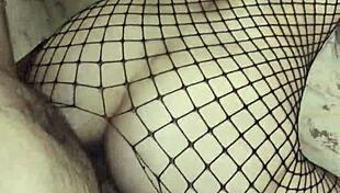 hey watch this skinny milf wife take tight ass anal in mesh bodysuit pov