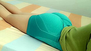 cute sporty teen's big tight ass bulges giving old guy huge gym erection