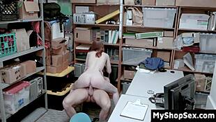 caught shoplifting teen gets bent over by lp officer for pussy pounding on site