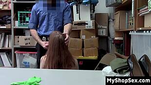 caught shoplifting teen gets bent over by lp officer for pussy pounding on site
